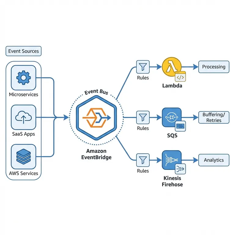 Arquitecturas Serverless en AWS: EventBridge, Step Functions y Drizzle