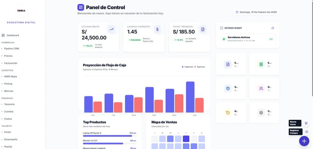 INKA ERP - CRM y ERP de Alto Impacto - Gestión Empresarial 360